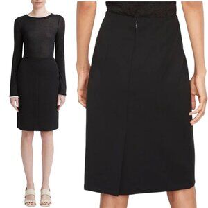 Vince Seamed Front Pencil Skirt Women's 0 Navy Blue Slit Career Minimalist NWT